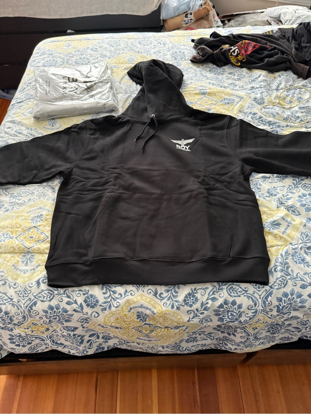 Boy London Men’s Eagle Logo Fleece Hoodie size XL